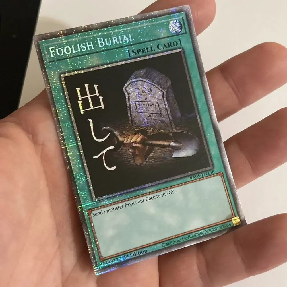 YUGIOH Tcg RA05-EN138 Foolish Burial STAMPED Starlight Rare 1st Edition NM Card!